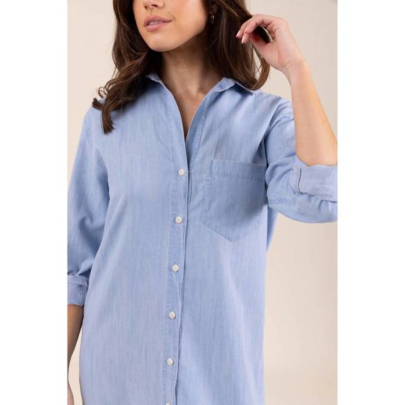 NEW LE MARAIS women's louisiana dress in classic denim - Picture 4 of 4